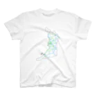 やま・かわ・どうろの【基盤風】大阪配線図 スタンダードTシャツ