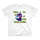 オリジナルデザインTシャツ　SMOKIN'のくるりんモクモックマD紫 Regular Fit T-Shirt