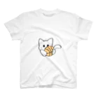 グリヴェール森の雑貨のねこ【白】 スタンダードTシャツ