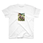 ななうさ's shopの花とうさぎさん Regular Fit T-Shirt