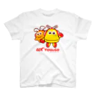 「ゆぅちゃんゴーちゃん」のグッズSHOPのゆぅ＆ゴーよこ並び（ロゴ赤） Regular Fit T-Shirt