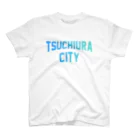 JIMOTOE Wear Local Japanの土浦市 TSUCHIURA CITY ロゴブルー スタンダードTシャツ