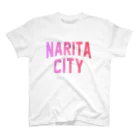 JIMOTOE Wear Local Japanの成田市 NARITA CITY ロゴピンク Regular Fit T-Shirt