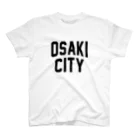 JIMOTOE Wear Local Japanの大崎市 OSAKI CITY　ロゴブラック スタンダードTシャツ