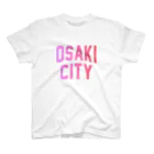 JIMOTOE Wear Local Japanの大崎市 OSAKI CITY　ロゴピンク Regular Fit T-Shirt