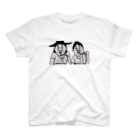 ホビヲの映画感想画のTシャツ屋さんの ラーメンを食べる二人の男性 Regular Fit T-Shirt