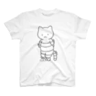 PygmyCat　suzuri店の ボンレスニャン（グレー線） Regular Fit T-Shirt