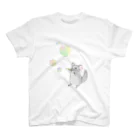 ぴーちゃん(*´꒳`*)のシャボン玉で遊ぶチンチラ スタンダードTシャツ