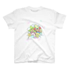 ぱくぱくショップのお魚マリンもんち スタンダードTシャツ