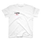 YükaCh!ka(ユカチカ)のI LOVE ←(文字黒) スタンダードTシャツ