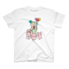 ぶたっ花° -butappana-の着ぐるみとぶたちゃんず スタンダードTシャツ