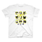 LONESOME TYPE ススの猫が世界を支配する9FACES（黄） Regular Fit T-Shirt