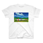 GALLERY misutawoの草原の飛行機 スタンダードTシャツ