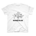 tieのねこバンド Regular Fit T-Shirt