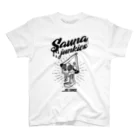 SAUNA JUNKIES | サウナジャンキーズのメルティー・スカル（黒プリント） Regular Fit T-Shirt