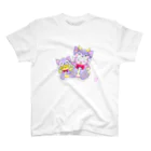 dragonpinkのどらごんにゃ&ぴーちゃん スタンダードTシャツ