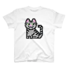 ねころぽん【ドット】のサバトラちゃん スタンダードTシャツ