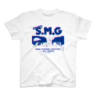 SAUNA JUNKIES | サウナジャンキーズのS.M.G/サウナ・水風呂・外気浴（トランスカラー/白） Regular Fit T-Shirt