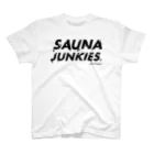 SAUNA JUNKIES | サウナジャンキーズのメルティー・ロゴ（黒プリント) スタンダードTシャツ