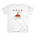 Rook'sVisionのたべものさんすう すぱげってぃみーとそーす スタンダードTシャツ