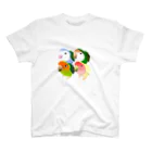 otogaのコザクラインコ4種類 スタンダードTシャツ