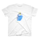 paraparo インコとオウムのドット絵のお店『パラパロ』のドット絵　セキセイインコ スタンダードTシャツ