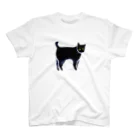 miiyaの三居屋のa piece of animation にじいろの黒ねこ TTTh スタンダードTシャツ