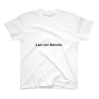 クリプト草グッツ専門店のI am not Satoshi (letter) Regular Fit T-Shirt