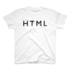 HTMLタグショップのHTML（黒文字） Regular Fit T-Shirt