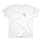 さくらもちの三つ編みの女の子(青色・水色) Regular Fit T-Shirt