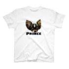 チワワのOWTANのPRINCE  チワワ　ホワイト スタンダードTシャツ