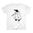 nidone.worksのペンギンパーカー（黒） Regular Fit T-Shirt