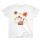Lily bird（リリーバード）の落ち葉と焼き芋と文鳥ず スタンダードTシャツ