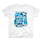 TUK TUK CAFEのTUK TUK CAFE MAP T-BLUE スタンダードTシャツ