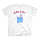 NIKORASU GOの＜ドラマ衣装着用デザイン＞ダジャレデザイン「にゅーよーく」＜NEWYORK＞＊このデザインがドラマあのキスの衣装に使われていた模様、松坂桃李さんがきてるのみたよお スタンダードTシャツ