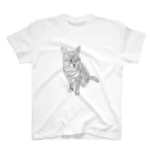 ０２０２のモノクロきゃっと〜3丁目の猫の感情〜 Regular Fit T-Shirt
