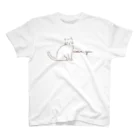 coeur.yu（クードットユー）の「white cat」 Regular Fit T-Shirt