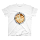 Prism coffee beanの【Lady's sweet coffee】ラテアート エレガンスリーフ スタンダードTシャツ