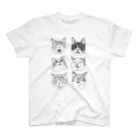 小鳥と映画館のフレーメンの猫たち Regular Fit T-Shirt