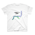 柏洋堂の上野東京ライン (常磐線) 路線図 スタンダードTシャツ