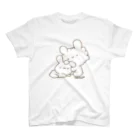 ねむい こぼしのおやすみうさぎ(ブラウン) スタンダードTシャツ