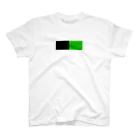 手描きのエトセトラの黒×緑 ２色バイカラー スタンダードTシャツ