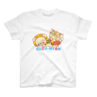 おりーぶりーぶのすずにゃんとなんでらいおんのお昼寝 スタンダードTシャツ