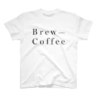 珈琲・ごはん・おやつ【コジマトペ ®】岡崎市のBrew some Coffee Tシャツ(ブラック) Regular Fit T-Shirt