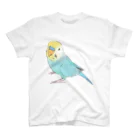 まめるりはことりの見上げるセキセイインコちゃん【まめるりはことり】 スタンダードTシャツ