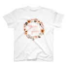 Relax and Jesusのflowers＆"詩篇の恵み" Regular Fit T-Shirt