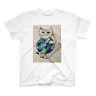 GreenLifezの猫は地球を救う Regular Fit T-Shirt