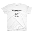 youichirouのワクチン接種済(VACCINATED 3回接種済み) スタンダードTシャツ