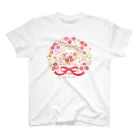 ＊momochy shop＊のお花とうさぎ スタンダードTシャツ