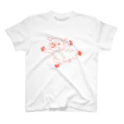 ADCHの空飛ぶパグ(赤) スタンダードTシャツ